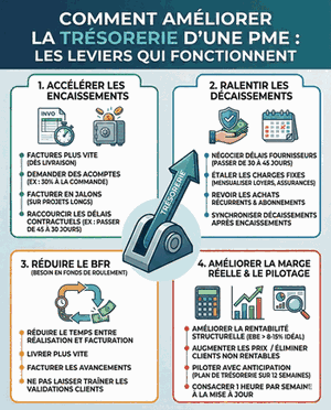 Comment améliorer la trésorerie d'une PME de services en 90 jours